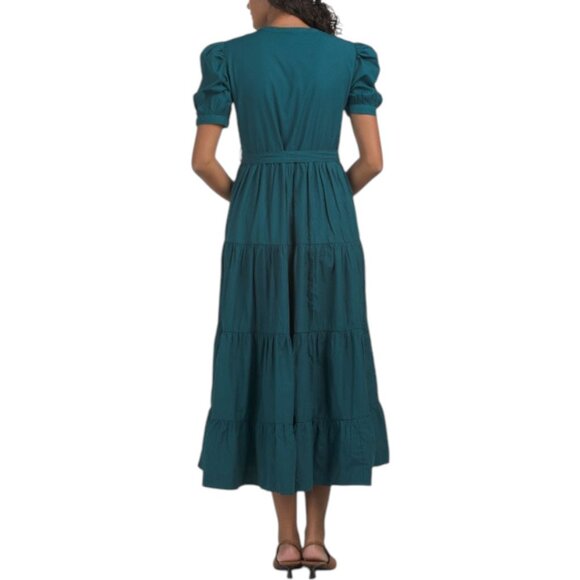 LUNA SKIES Tie Front Tiered Shirt Dress - Picture 2 of 2